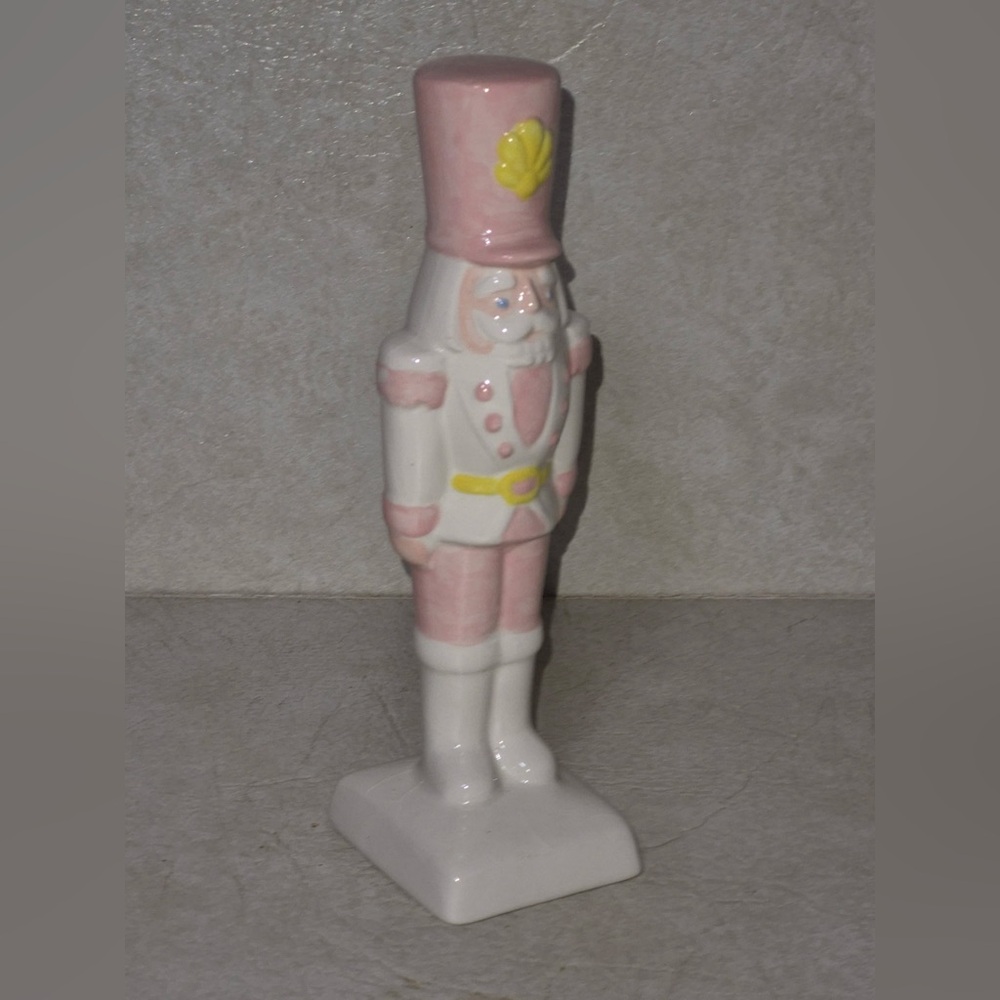 Charming Pink and White Nutcracker Figurine